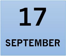 Calendar 17 September