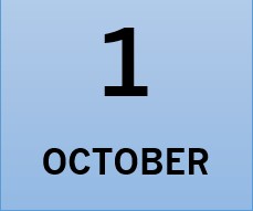 Calendar 1 October