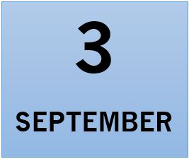 Calendar 3 September