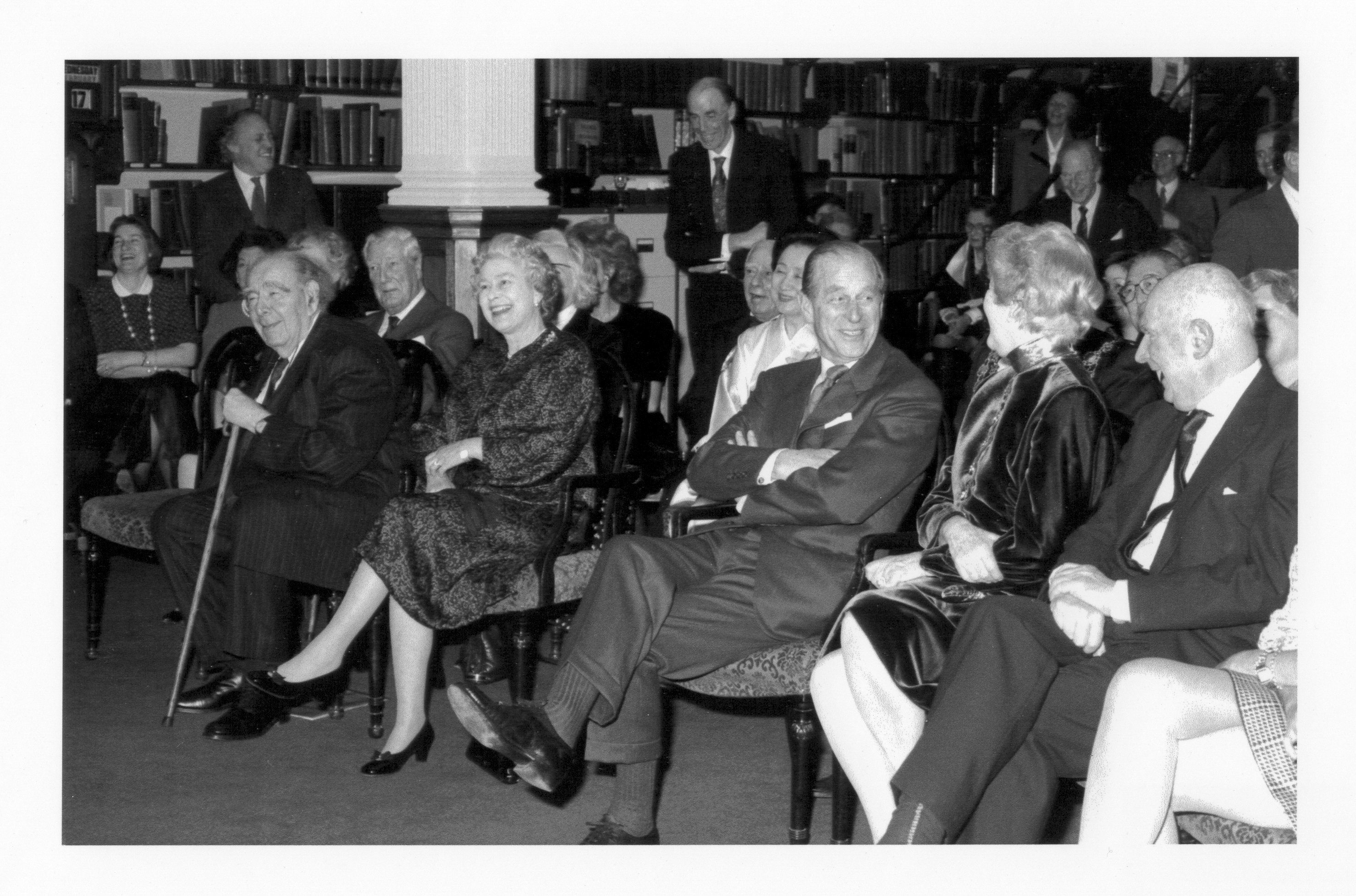 The Queen and Duke of Edinburgh in The Reading Room