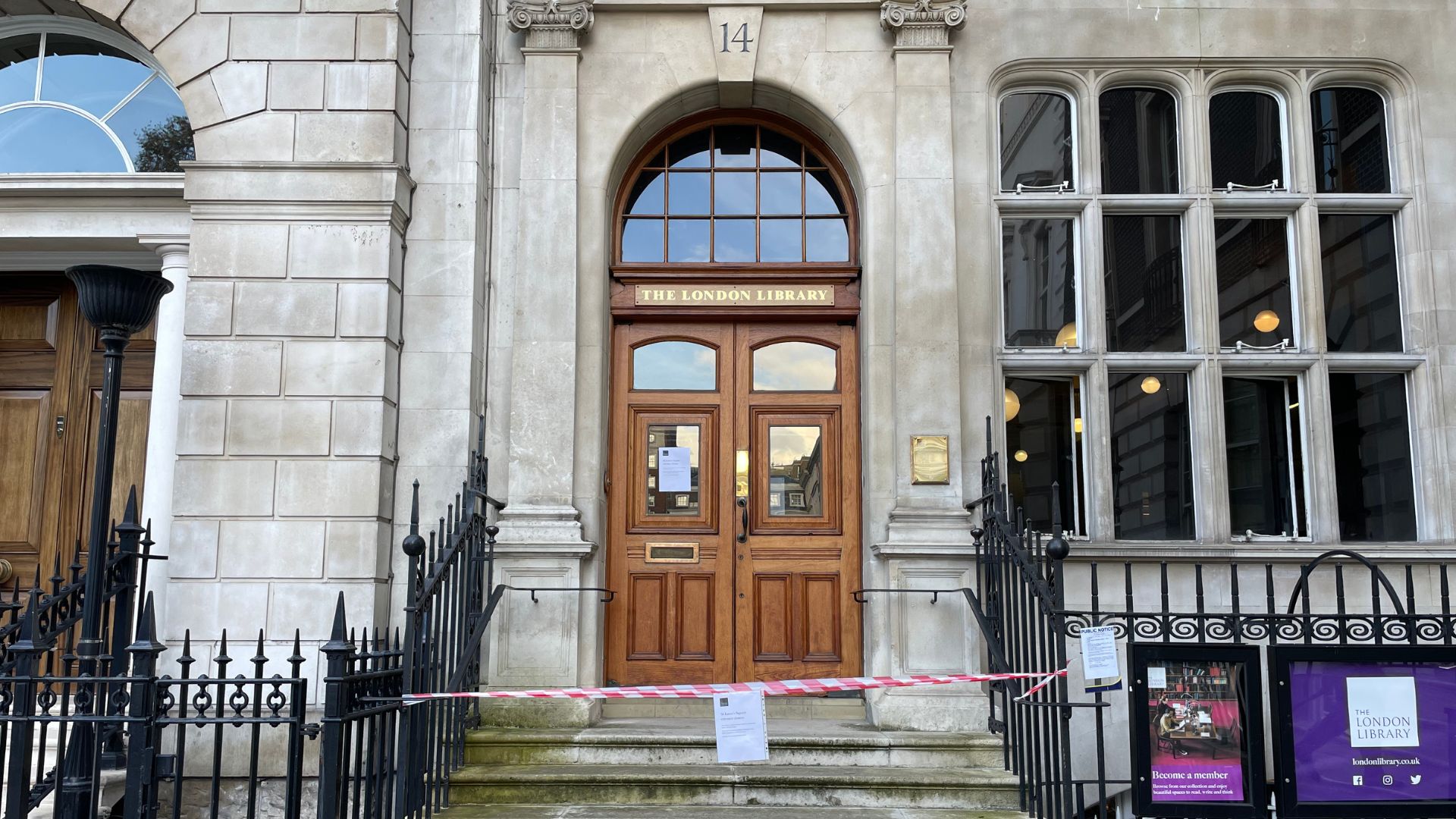 Update St James's Square entrance is closed