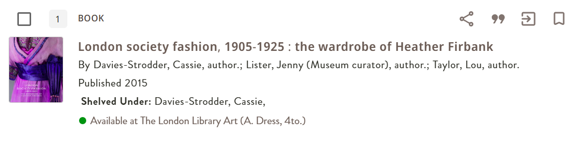 How a fashion related text will appear in the catalogue.
