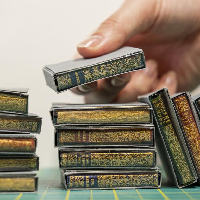 Stack of miniature books 